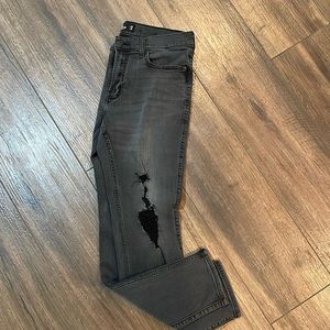 Men’s Black Skinny Ripped Hollister Jeans